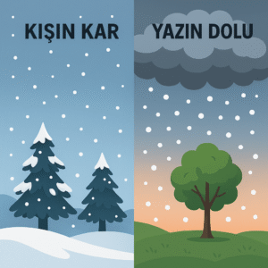 Kışın neden dolu yağmaz?